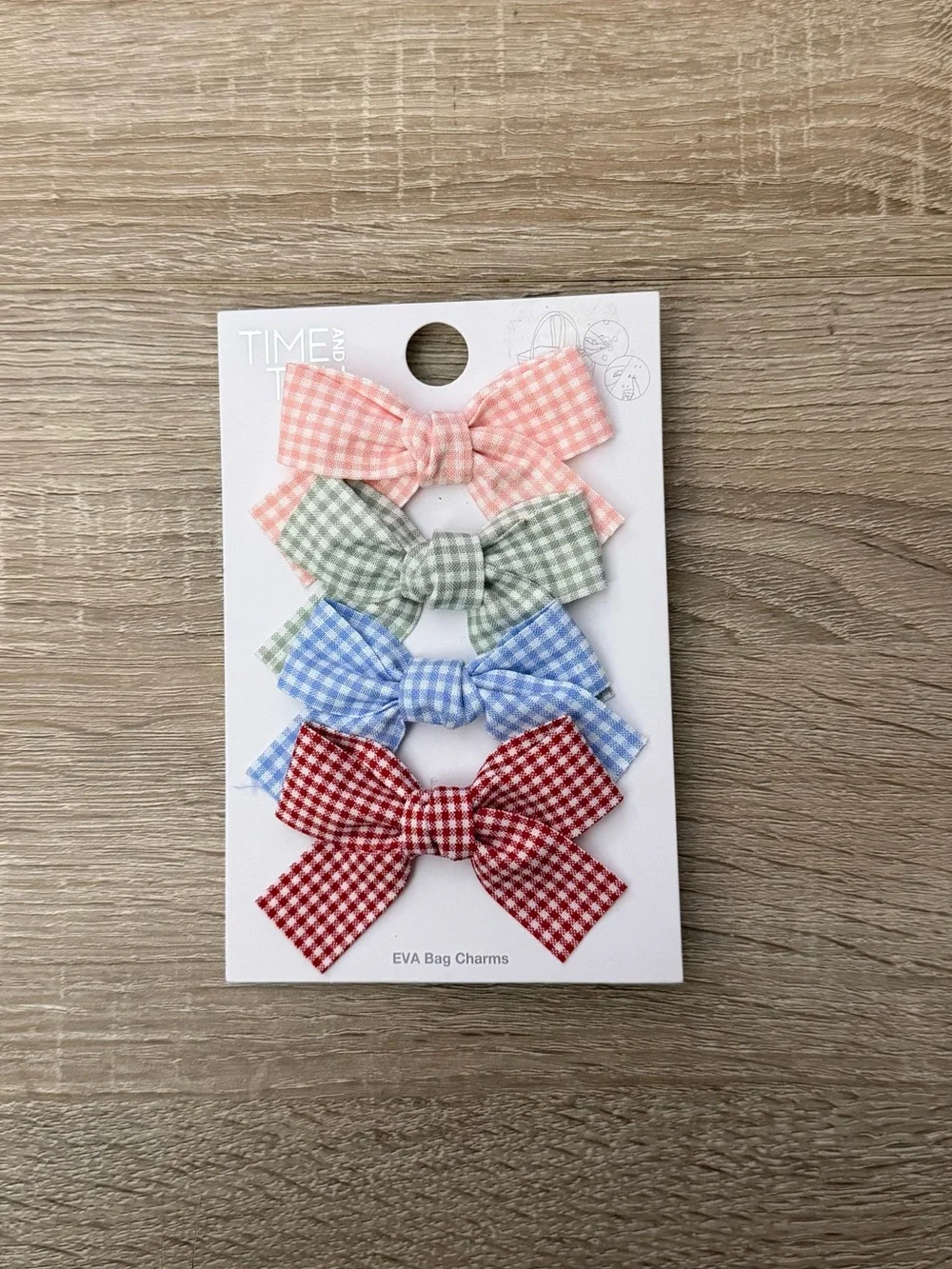 Time and Tru Bow Bag Charms + Wonder Nation Hair Elastics NWT